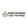 Robot On Board car magnet | Logic > Road Rage bumper sticker for Model Y/3