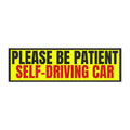 Please Be Patient Self-Driving Car Auto Magnet | Yellow Red Safety Sticker for Model Y/3